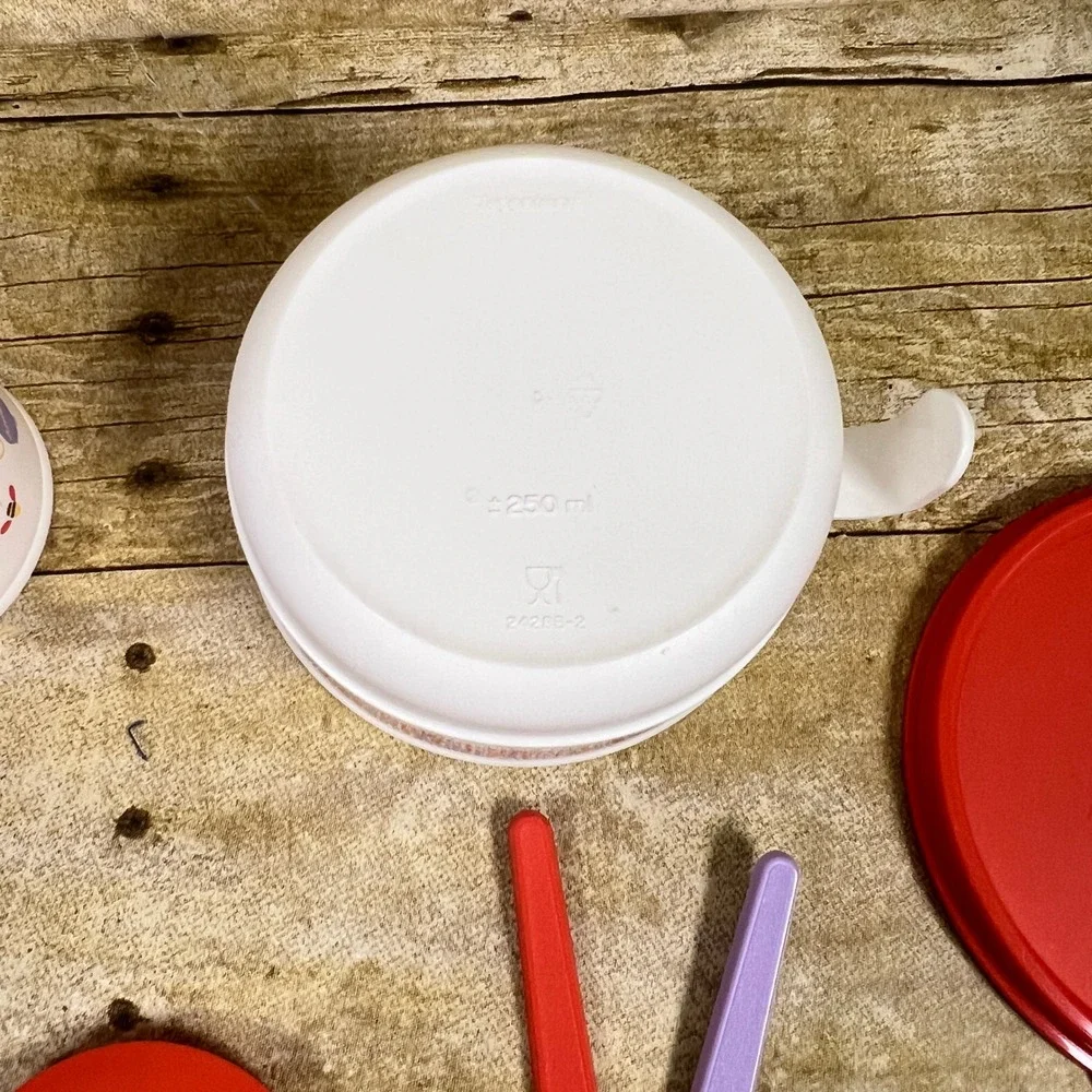 Tupperware Winnie The Pooh Baby Feeding Set- Sippy Cup Snack Bowl Spoons NEW